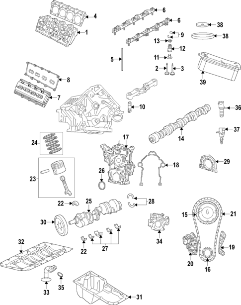 Engine for 2014 Jeep Grand Cherokee #1