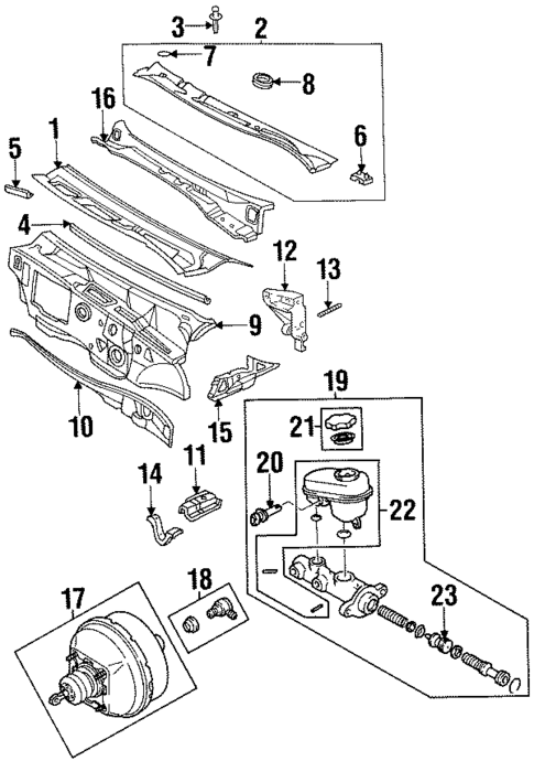 Master Cylinder - Components On Dash Panel for 2009 Cadillac STS #12