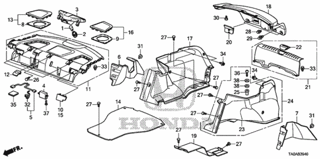 Rear Tray - Side Lining for 2012 Honda Accord #0