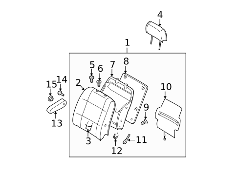Front Seat Components for 2004 Nissan Quest #3