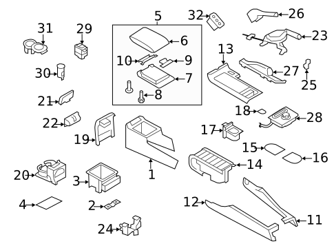 Console for 2011 Subaru Impreza #0