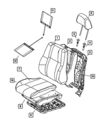 1CW531D5AA - Interior Trim: Front Seat Back Cover, Left for Mopar Image