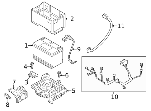 Battery for 2017 Hyundai Santa Fe #0