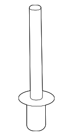 1416003130 - Body: Bumper Cover Rivet for Kia: K5, Niro, Niro EV, Optima, Sedona, Sorento, Spectra, Spectra5 Image