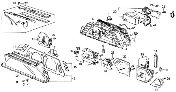 Speedometer Components (Nippon Seiki) for 1987 Honda Civic #0