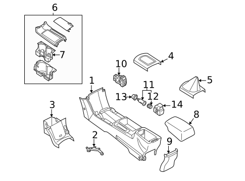 Center Console for 2003 Nissan Altima #0
