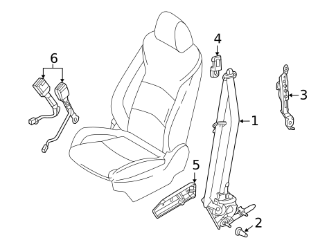Seat Belt for 2014 Mazda 3 #1