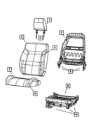 1RL17XDVAA - Interior Trim: Front Headrest for Jeep: Liberty Image