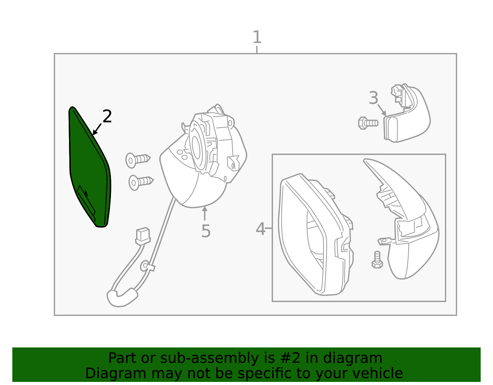 76203-TX4-A01 - 2013-2018 Acura RDX - Mirror Sub-Assembly (Heated