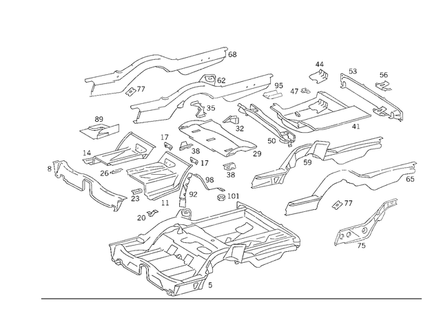 1246180031 - Substructure: Console for Mercedes-Benz Image image