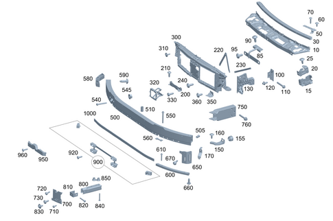 Front Reinforcement and Radiator Support for 2025 Mercedes-Benz C 43 AMG&reg; #0