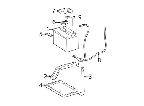 Battery & Related Components for 2005 Lexus ES330 #0