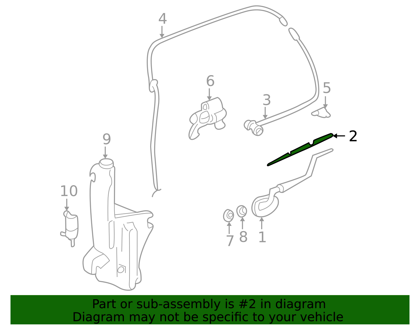 2000-2006 GM Rear Window Wiper Blade, 15.75 in 12494839 | OEM Parts Online
