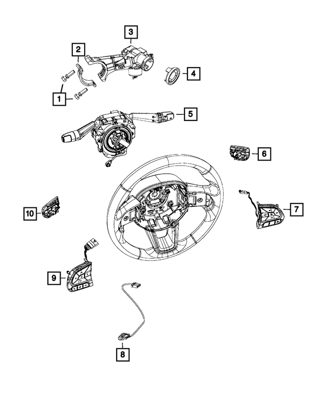 6UW41LXHAD - Electrical: Steering Column Control Module Clockspring for Mopar Image