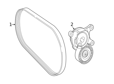 Belts & Pulleys for 2021 Mercedes-Benz GLA250 #1