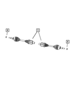 68537122AA - Differential and Drive Line: Axle Half Shaft, Right for Mopar Image