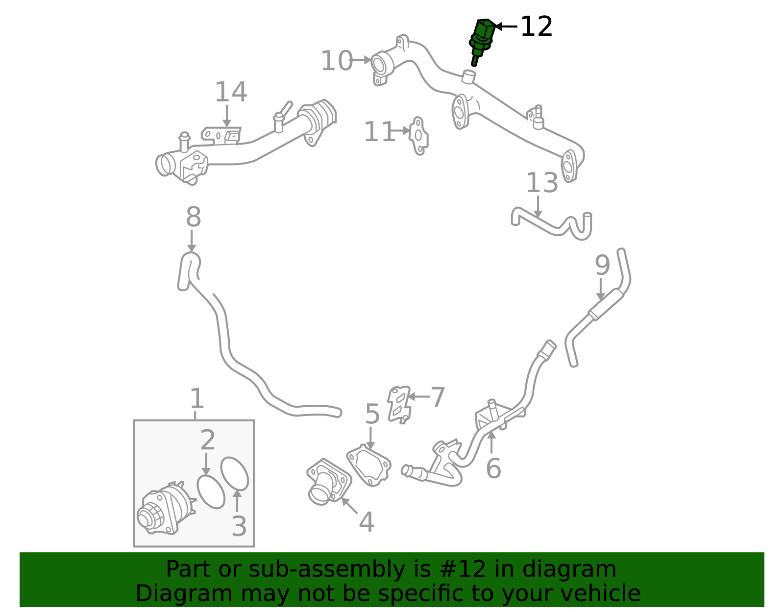 Engine Coolant Temperature Sensor 22630-7Y000 | TascaParts.com