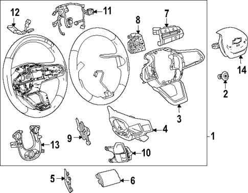 Steering Wheel & Trim for 2025 Chevrolet Suburban #5