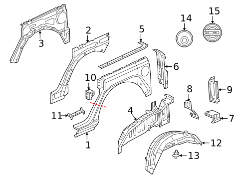Quarter Panel & Components for 2018 Jeep Wrangler #0