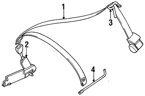 Front Seat Belts for 1998 BMW 328i #1