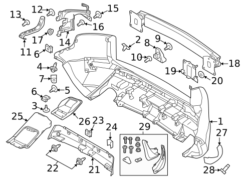 Bumper & Components - Rear for 2012 Land Rover Range Rover Evoque #0