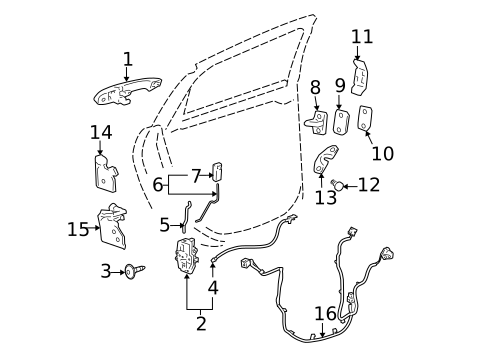 Rear Door for 2016 Chevrolet Impala Limited #0