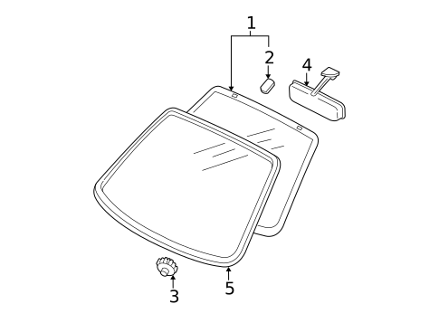 Glass - Windshield for 2004 Suzuki Forenza #0