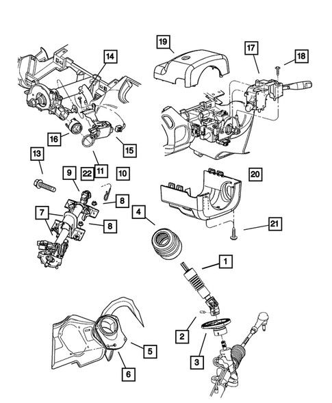 Steering Column for 2004 Dodge Neon #0
