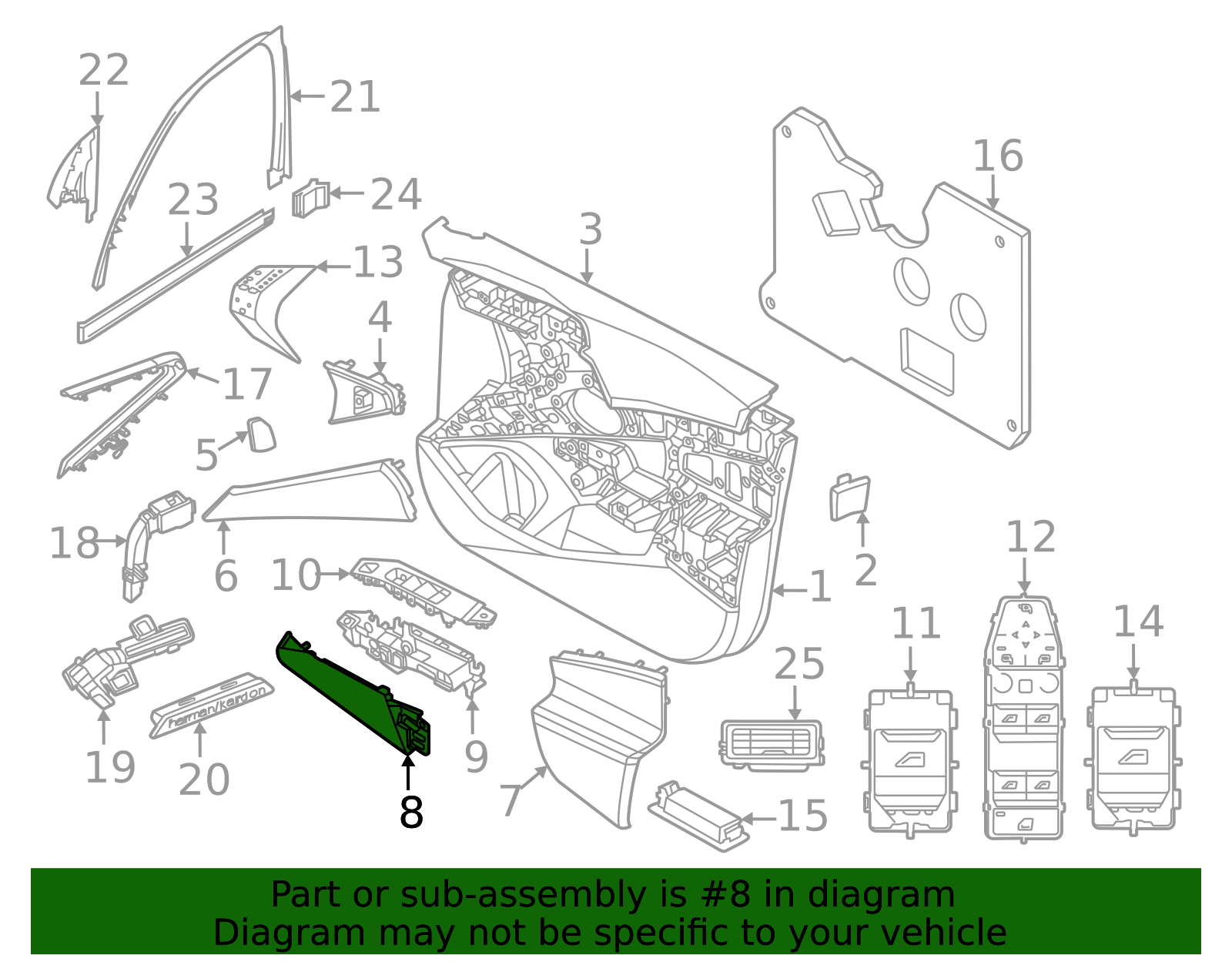 51415a3c8a6 - 2025-2026 BMW X3 Handle Cover (51-41-5-A3C-8A6