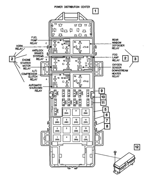 Relays for 2004 Jeep Wrangler #0