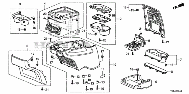 Console for 2016 Honda Odyssey #0