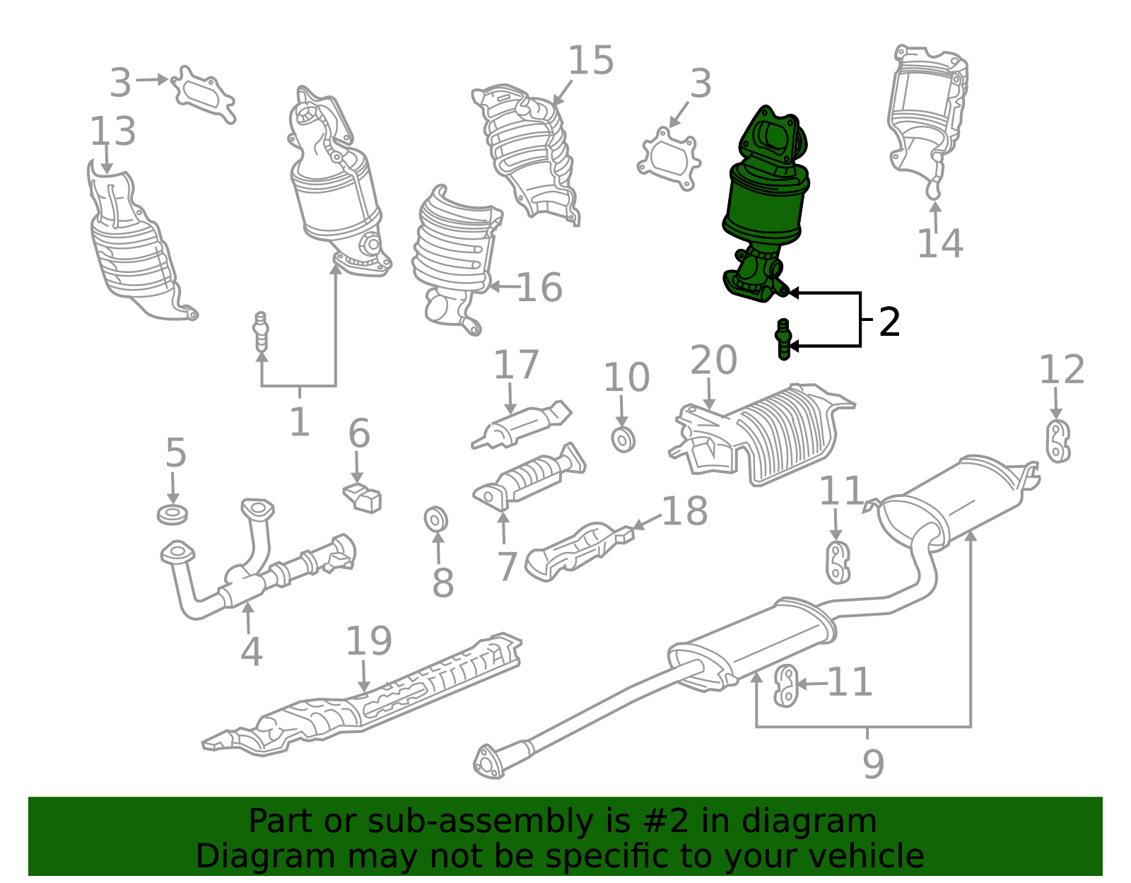 2006-2008 Honda Ridgeline Catalytic Converter With Integrated Exhaust ...