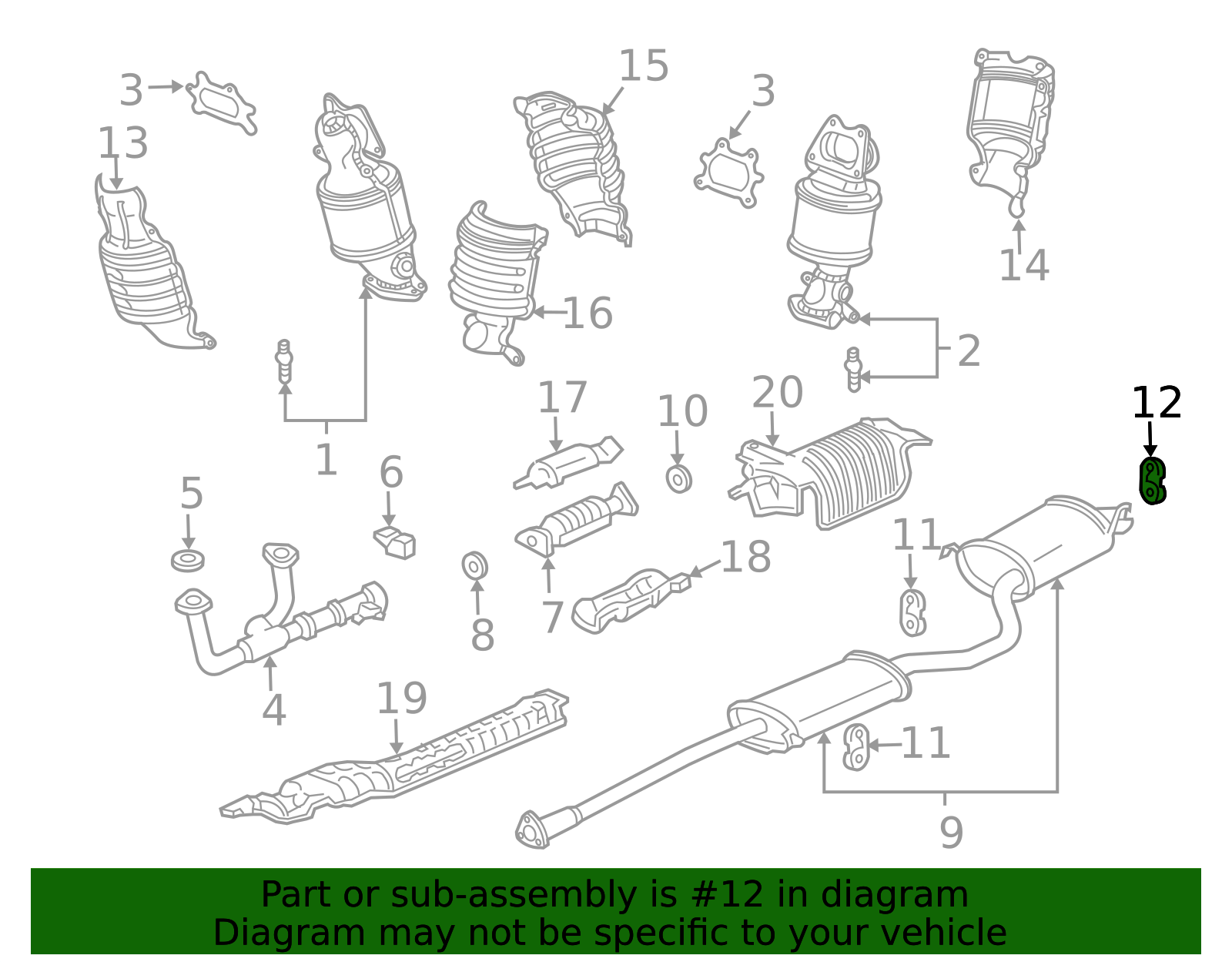 18215-S5D-A01 - Exhaust System Hanger 2001-2017 Honda | Honda Parts Online