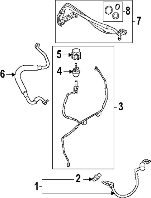Condenser, Compressor & Lines for 2025 Ford Transit-350 #1