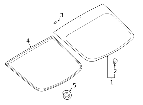 Glass - Lift Gate for 2005 Nissan 350Z #0
