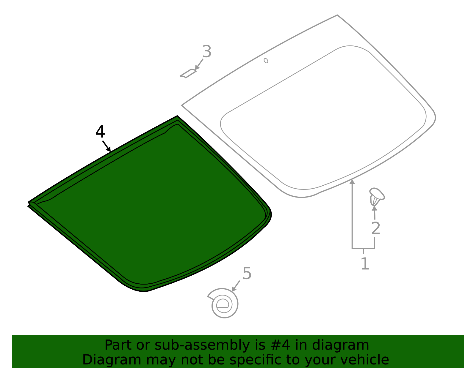 Genuine Back Glass Molding (350Z Z33) - 90352-CD000 | NissanParts