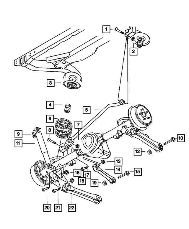 68004452AA - Rear Suspension: Rear Coil Spring for Mopar Image