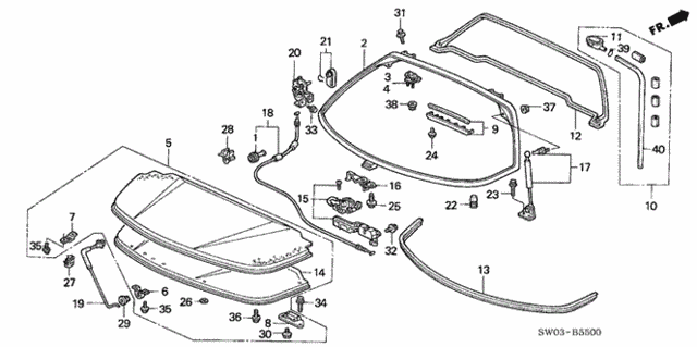 Rear Hatch (1) for 2001 Acura NSX #0