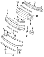 9608040F00 - : Spoiler Assembly Retainer for Nissan: 240SX Image