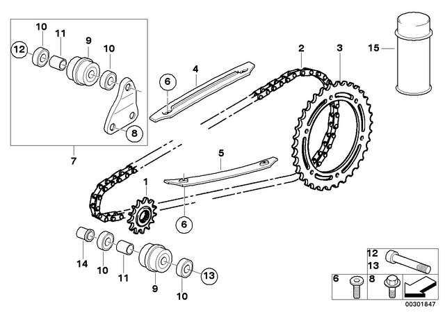27727697001 - : Ball Bearing - 8X22X7 for BMW-Motorrad Image