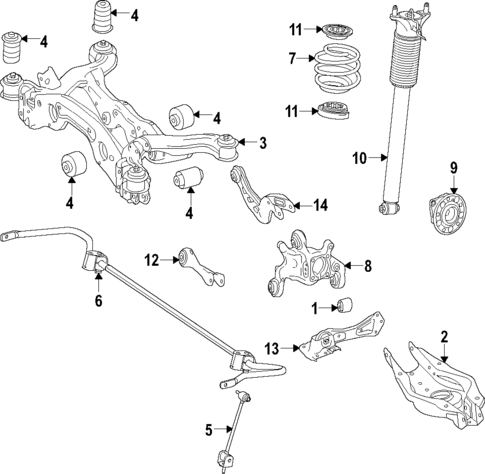 Rear Suspension for 2024 Mercedes-Benz EQB 350 #0
