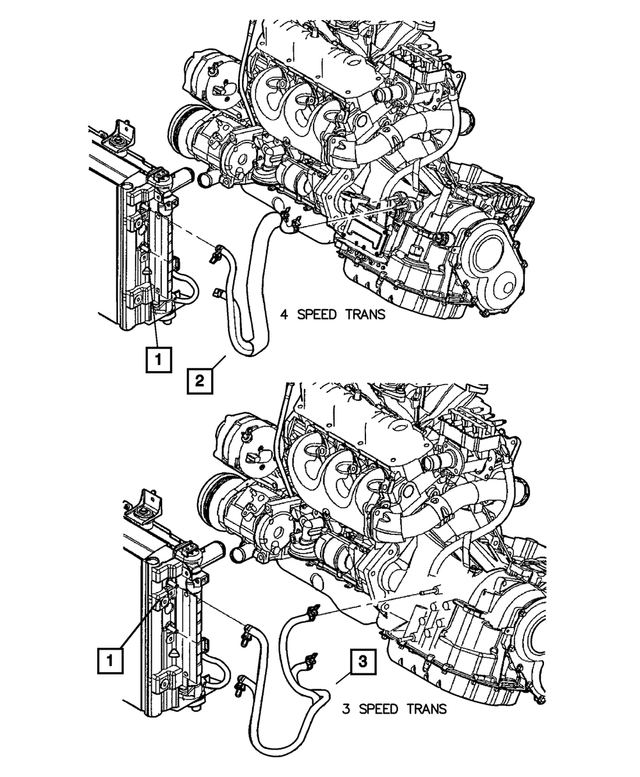 4809313AC - Cooling: Transmission Oil Cooler Hose for Mopar Image