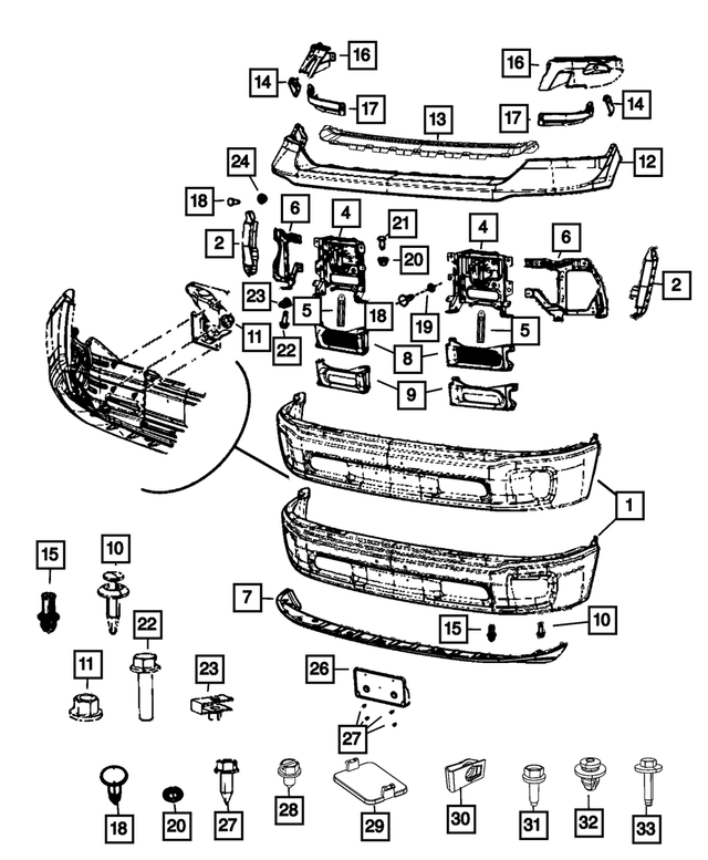 « 68508848AA – Frame, Bumper and Fascia : Support De Prise D'air Support, Droit Ou Gauche pour Mopar Image »