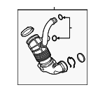 13717643302 - Engine: Intake Pipe for BMW: 540i, 540i xDrive, 640i xDrive Gran Turismo, 740i, 740i xDrive, 745e xDrive, 840i, 840i Gran Coupe, 840i xDrive, 840i xDrive Gran Coupe, X3, X4, X5, X6, X7 Image