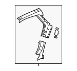 8K9809738 - Body: Pillar Reinforced for Audi: A4 Quattro, allroad Image
