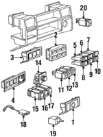 AMR3024 - Electrical: Instrument Light Rheostat for Land Rover: Range Rover Image