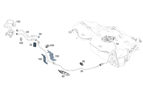 Fuel Lines, Gasoline Vehicles for 2021 Mercedes-Benz A 35 AMG&reg; #0
