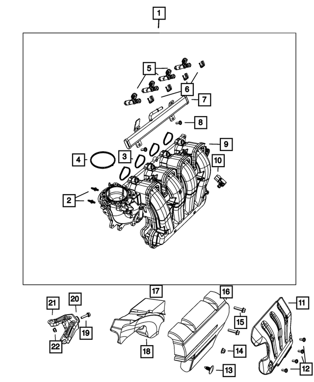 53010764AB - Engine: Intake Manifold for Mopar Image