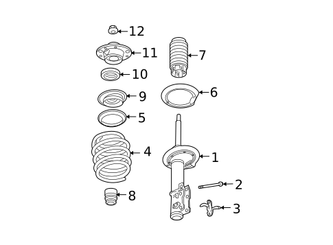 Struts & Components for 2008 Chevrolet Malibu #0