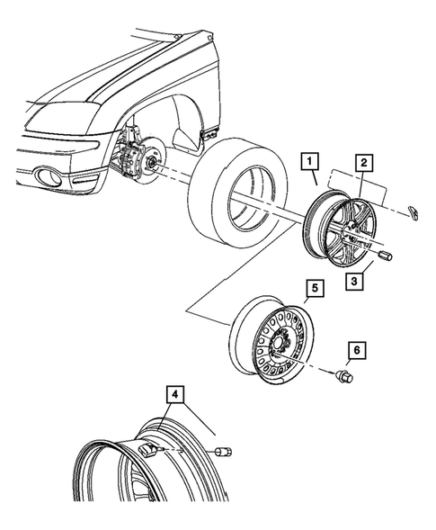 Wheels, Tires and Hardware for 2008 Chrysler Pacifica #0